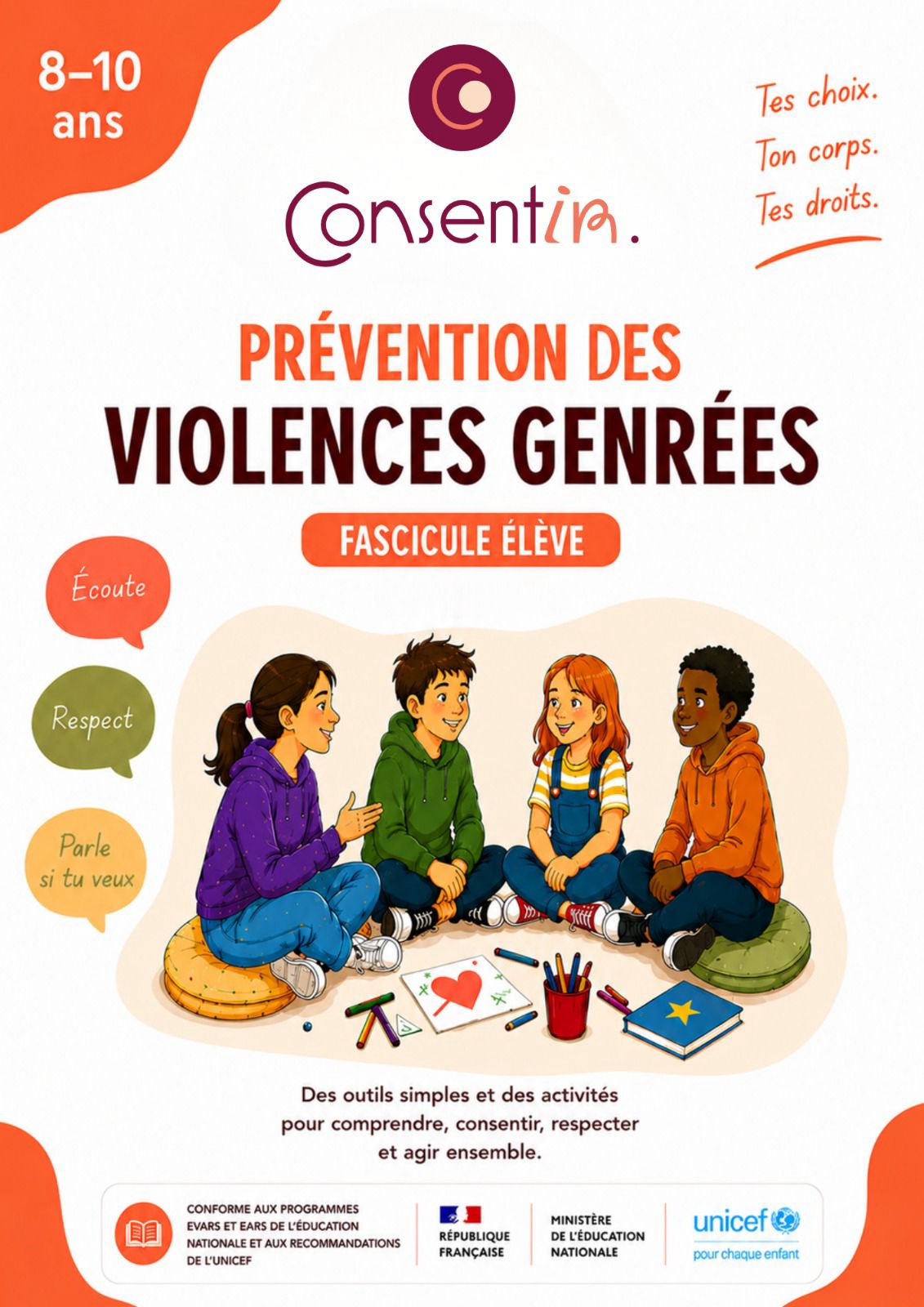 Formations Consentir — Livret élève 8–10 ans
